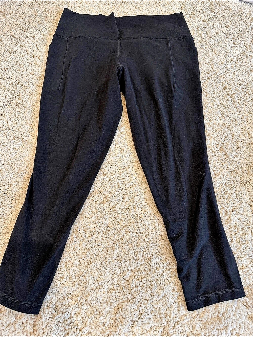 Athleta Salutation Stash 7/8 Tight Black Leggings Size Large